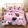 Pet Dog Soft Duvet Cover Sets Bedclothes Beding Set Lovely Pug Single Children Kids Bed Linen Sets for Girl Boy Dropshiping Home Textile Bed Linens