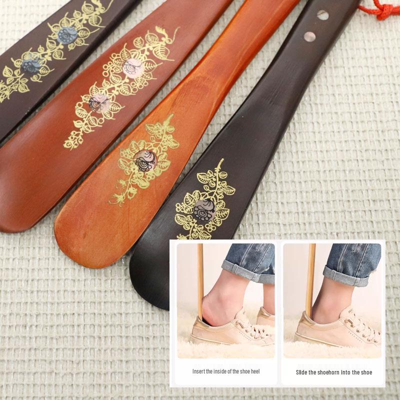 Long Handle Rosewood Shoehorn - Ideal for Pregnant Women
