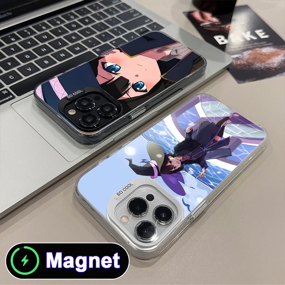 Wandering Witch Saya Phone Case for iPhone 17 16 15 14 13 12 11 Air Pro Max Plus Colorful Silver MagSafe Cover