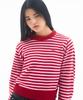 AMES-WORLDWIDE Basic Small Logo Stripe Knit Red