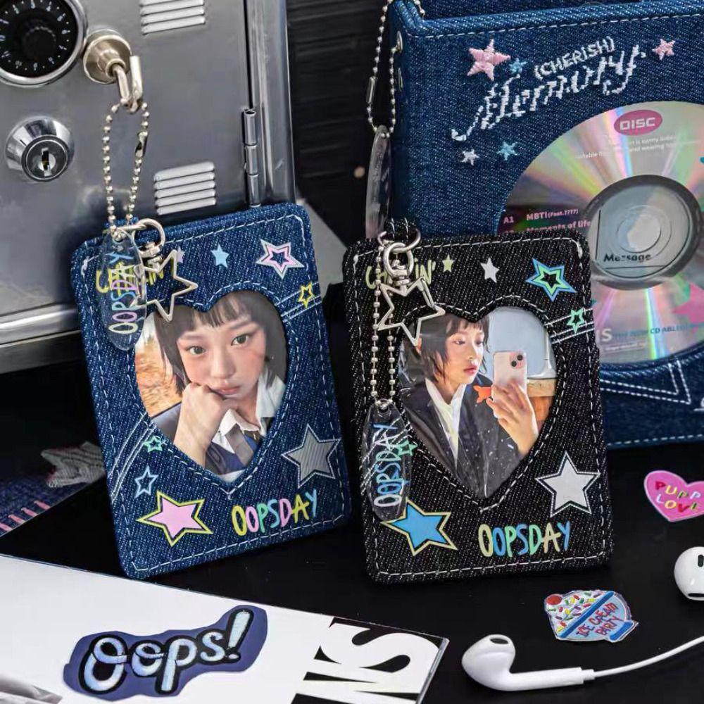 Star Denim Card Holder 3 Inch Card Storage Bag Cute Bag Pendant  Ladies