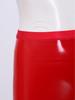 Minifalda Bodycon Brillante de PU para Mujer con Pinzas para Medias Integradas Cintura Alta Efecto Mojado Elástica
