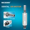 Niceden Dental Low Speed Handpiece Kit Air Turbine Straight Contra Angle Air Motor Inner Water Spray 2/4Holes