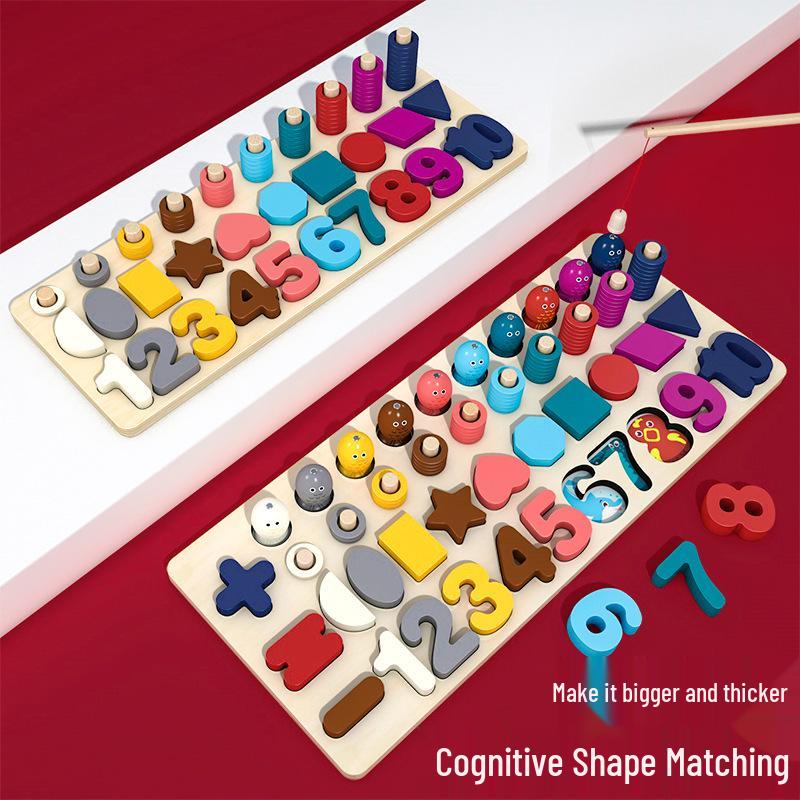 Toddler Number Puzzle Blocks for Early Education and Brain Development Ages 1-3 Boys & Girls