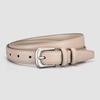 Retro leather belt Hong Kong flavor American pin buckle first layer cowhide belt women's in overalls with high sense