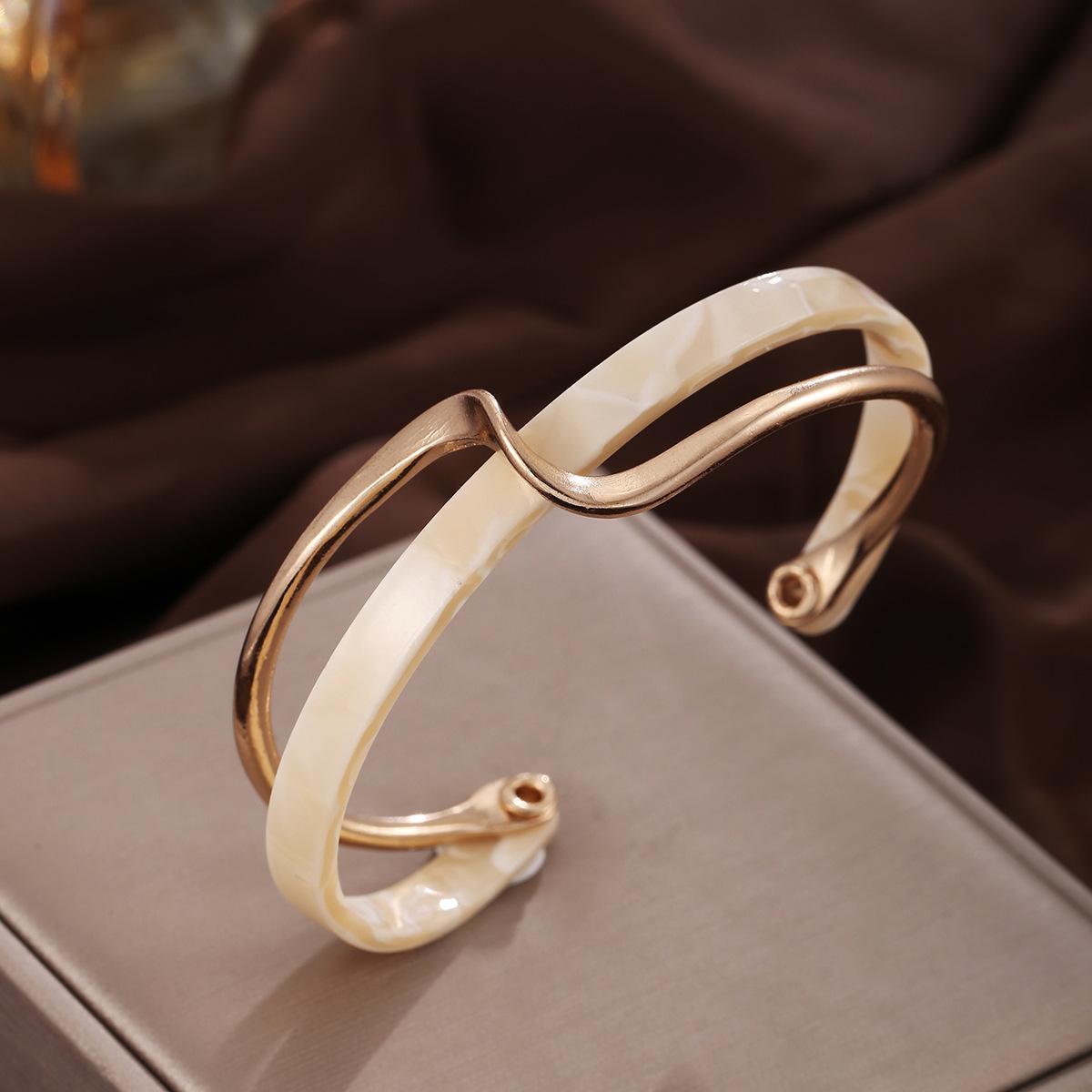 Hot-selling geometric irregular opening bracelet, retro bracelet, niche personalized jewelry