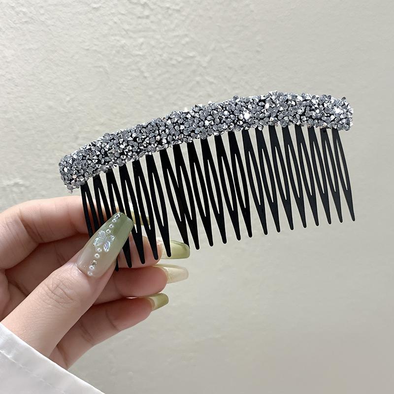 Nové hřebeny do vlasů Plastová sponka do vlasů Elegantní dámská móda Kamínkové sponky do vlasů Hřebeny na drdol Dívčí vlasové doplňky