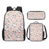 Trendy Popular New animal Starfish dolphin 3D Print 3pcs/Set Student School Bags Laptop Daypack Backpack Lunch bag Pencil Case