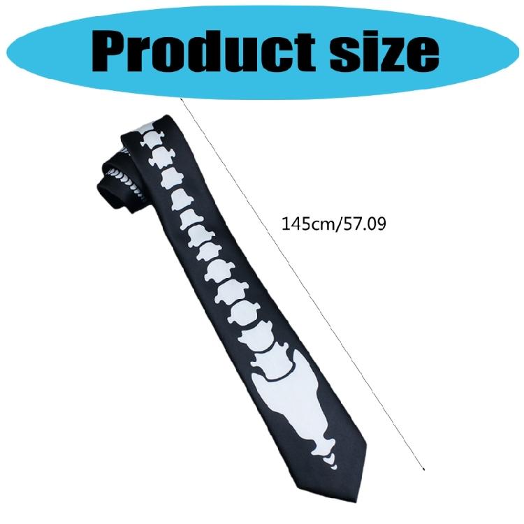 Modny krawat z nadrukiem czaszki Luksusowy miękki krawat Profesjonalny młodzieżowy krawat do garnituru na wydarzenia służbowe i specjalne okazje