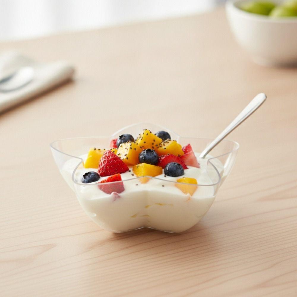 50PCS Thickened Party Appetizers Plate Hard Dipping Dish Disposable Fishtail Dessert Plate Hotel