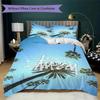 Neon Graffiti Logo 3Pcs Bedding Set, Colorful Glow Street Art Duvet Cover with 2 Pillowcases