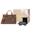 Michael Kors Gigi Monogram Classic Pendant Tote Bag Women Tote Bag Dark-Brown 30H3G3GM5B-227