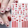 5Pcs Trendy Cartoon Laser Glitter Nail Art Stickers DIY Self Adhesive Nail Art Decorations Pretty Manicure Decals