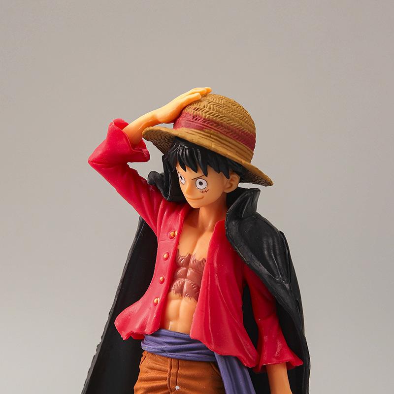 Anime One Piece Featured Handmade Luffy Straw Hat Luffy Handmade PVC Model Trendy Play Ornament Children's Toy Birthday Gift