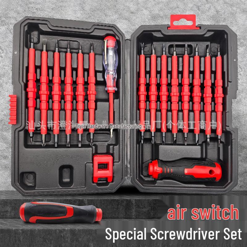 31-in-1 Magnetic Insulated Screwdriver Set – High Voltage Resistant, Phillips & Flathead for Electricians