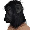 Red Mouth and Black Hair Monkey Latex Mask, Adult