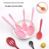 Silicone Non-stick Soup Ladle with Integrated Handle and Scraper - Kitchen Cooking Utensil