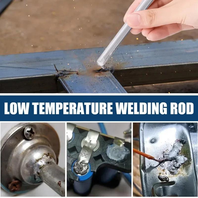 80Pcs Aluminum Welding Rod Low Temperature Repair Agent Welding Rods Stainless Steel Copper Iron Easy Melt Soldering Tools