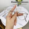 Fashion Clear Lens Anti-Blue Light Reading Glasses Men Women Portable Presbyopia Eyeglasses New Round Frame Hyperopia Eyewear