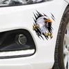 Autocollant voiture - AIMOONSA - Aigle 3D - Noir - Vinyle PVC résistant - Amovible sans résidu