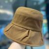 Spring and autumn hat women's casual versatile face small sunscreen sunshade bucket hat foldable travel basin hat autumn