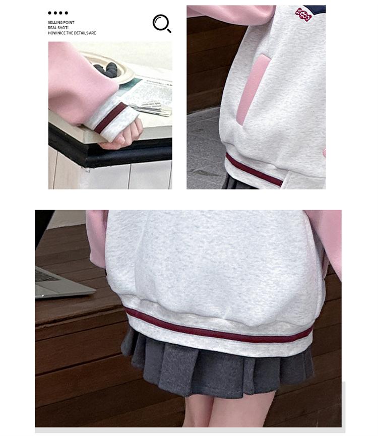 Girls' Spring and Autumn Western-Style Sports Baseball Jacket
