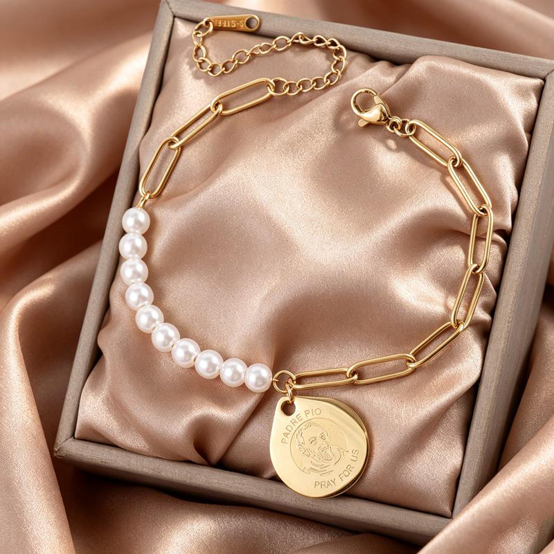 18K Gold Plated Titanium Steel Bracelet - Colorfast, Stylish, and Versatile Stainless Steel Jewelry