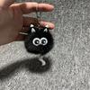 Cartoon Hairball Cat Pendant Decorative Cute Elf Small Briquettes Keychain Kawaii Plush Cat Plush Ball Key Chain Women Men