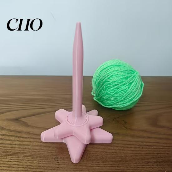 Yarn Flow Enhancer 3D Printed Spinner Smooth Rotating Holder Cute Tension Device Star Tangle-Free for Crocheting Knitting Lovers Universal