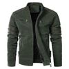 Jaqueta masculina de couro PU de outono e inverno para motocicleta