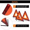 FLK Tech Warning Triangles Safety Triangle Emergency Kit Foldable Reflective Triangles with Base Roadside Triangle Kit with Case for Vehicles