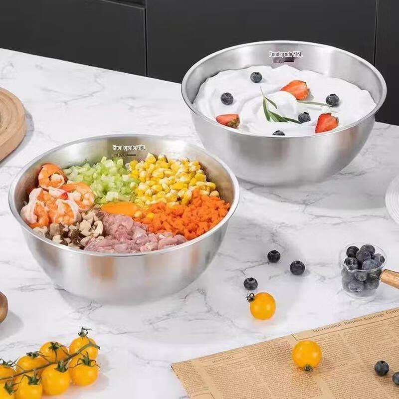 ZISIZ 316 Food-Grade Stainless Steel Mixing Bowl