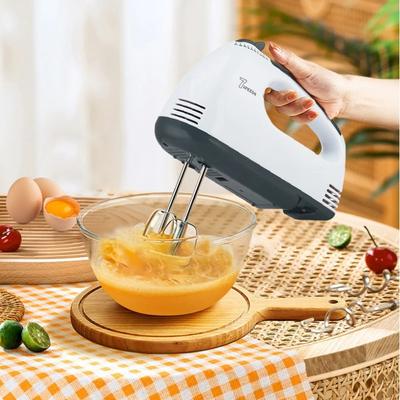 Batidora de huevos eléctrica de mano, batidora de alimentos de 7 velocidades para hornear pasteles, pan, masa, batidora de claras de huevo, batidora de masa automática