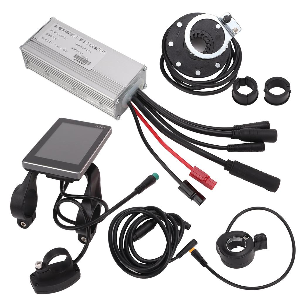 Fahrrad Lithium-Batterie Conversion Kit 22A Controller GD06 Display 1 zu 2 Anschluss Linie Kit für