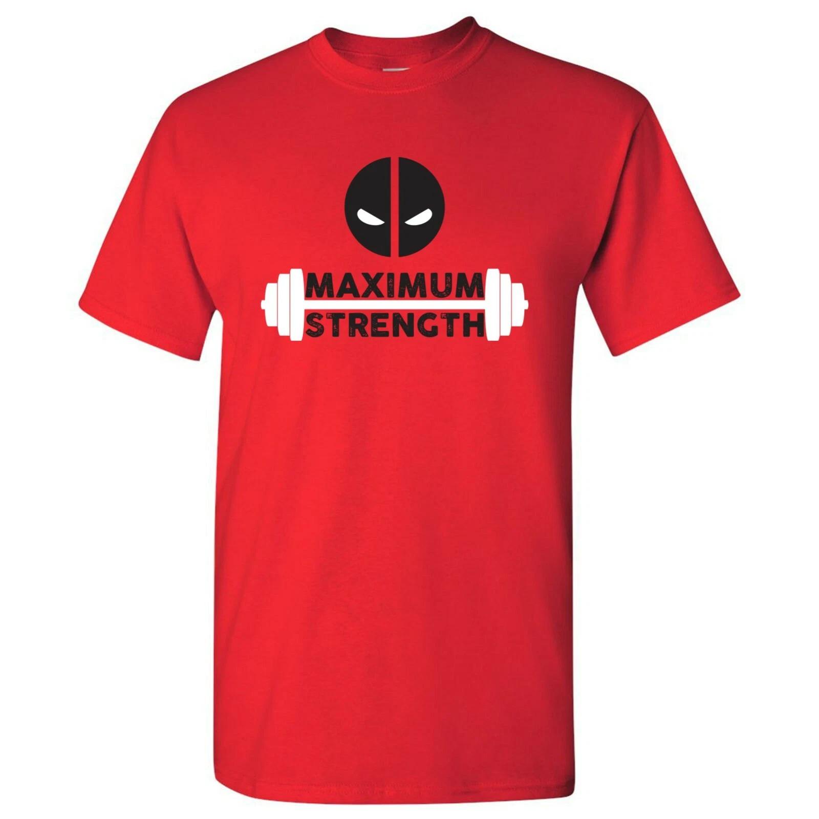 Maximum Strength - Hero Gym Workout Super Basic Cotton T-Shirt 2XL