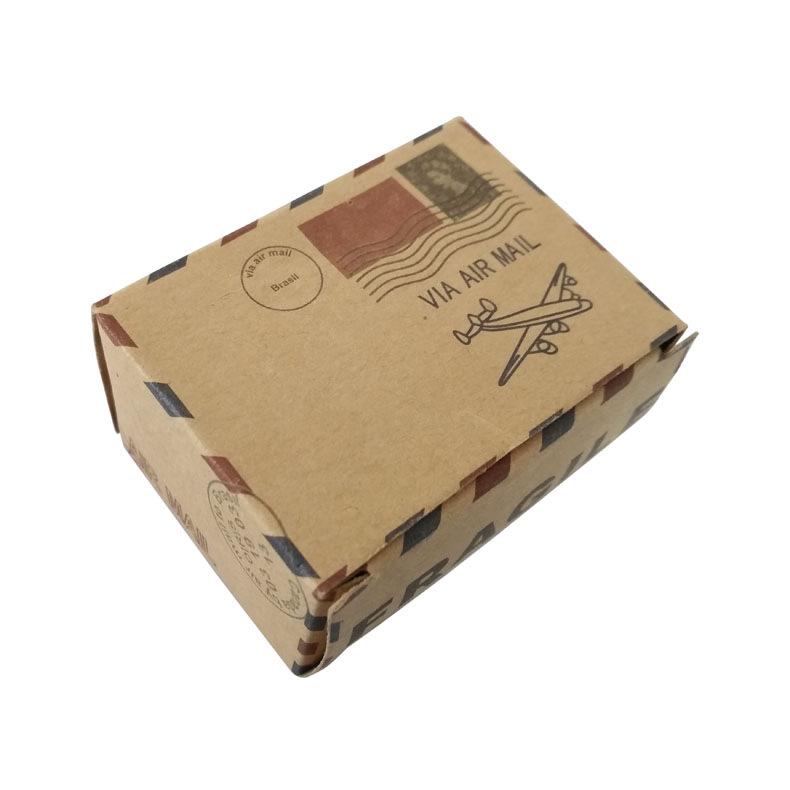 

Vintage European Airplane Mail Candy Box with Earth Compass Design