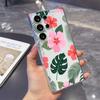Tropical Hibiscus and Leaves Phone Case for Samsung Galaxy S26 S25 S24 S23 S22 S21 S20 FE Plus Lucency TPU Protection Cover