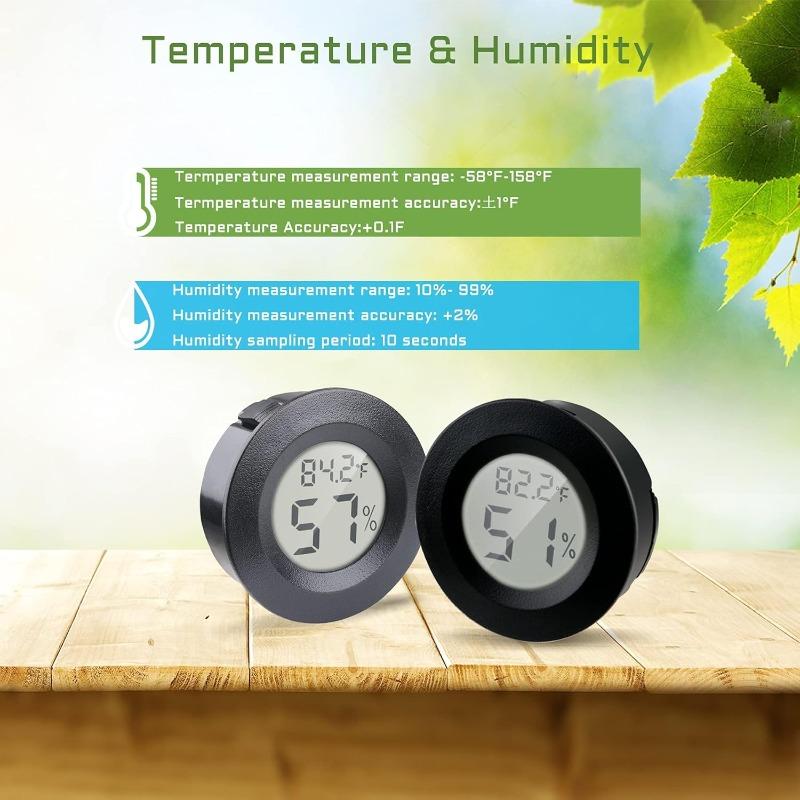 3Pcs Hygrometer Thermometer Meter Digital LCD Monitor Indoor Room Temperature Gauge for Greenhouse Babyroom Reptile Incubator