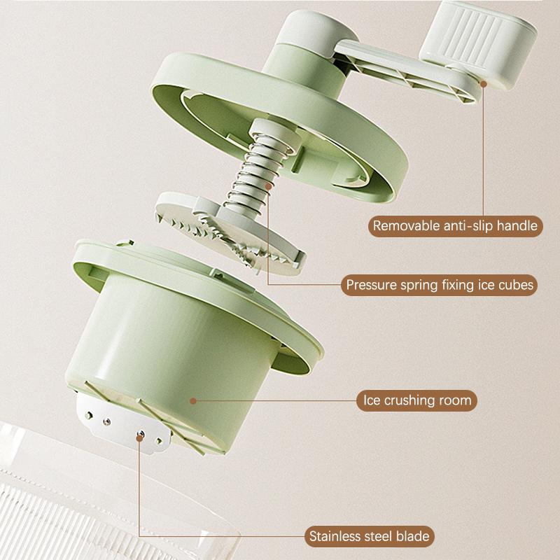 Shaved Ice Machine Small Manual Ice Crusher Home Hand-Cranked Machine Making Smoothie Machine Suitable For Outdoor Camping