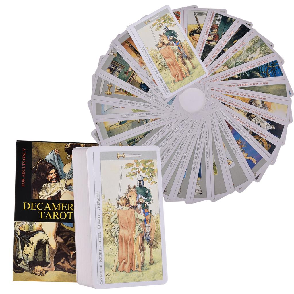 Decameron Tarot Cards Mordern Witch Angels Series Everyday Witch Oracle Cards PDF Guideboock English Board Games