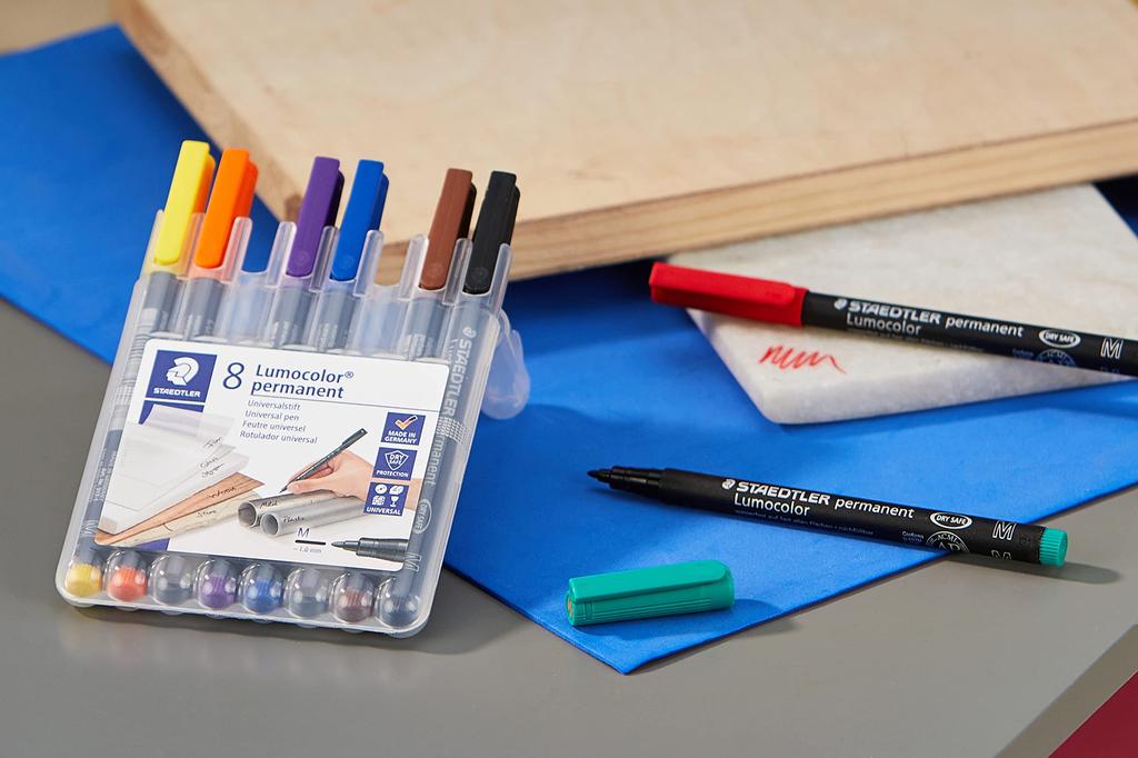 STAEDTLER Permanent Marker Lumocolor 500127 Fine M 8 Colors