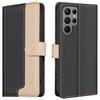 For Samsung Galaxy S23 Ultra Case Dual Color Leather Wallet Phone Cover