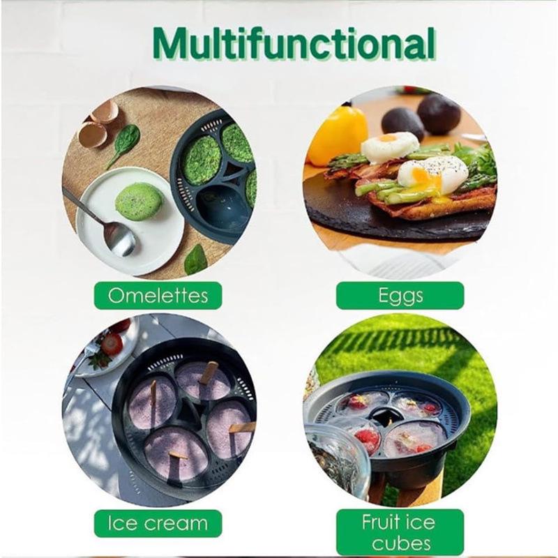 Four-Grid Egg Steamer for Thermomix TM5/TM6 - Poached & Steamed Egg Bowl