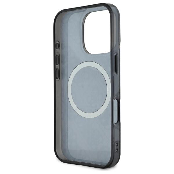 Guess Guhmp16Lh4Pyeek Iphone 16 Pro 6.3 Czarny/Black Hardcase Iml Peony On 4G Background Magsafe