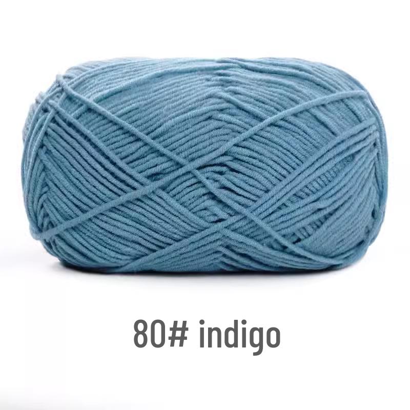 Gomitolo di Filato di Cotone Pettinato a 4 Capi per Lavorare all'Uncinetto Bambole, Coperte, Borse e Scarpe Pacchetto Materiali Fai da Te
