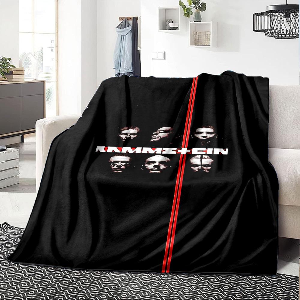 

1pc Rammstein Soft Flannel All Season Throw for Home, Office, Outdoor UseDurable Comfort Soft Warm Throw for Home, Travel All Season 130cmx150cm
