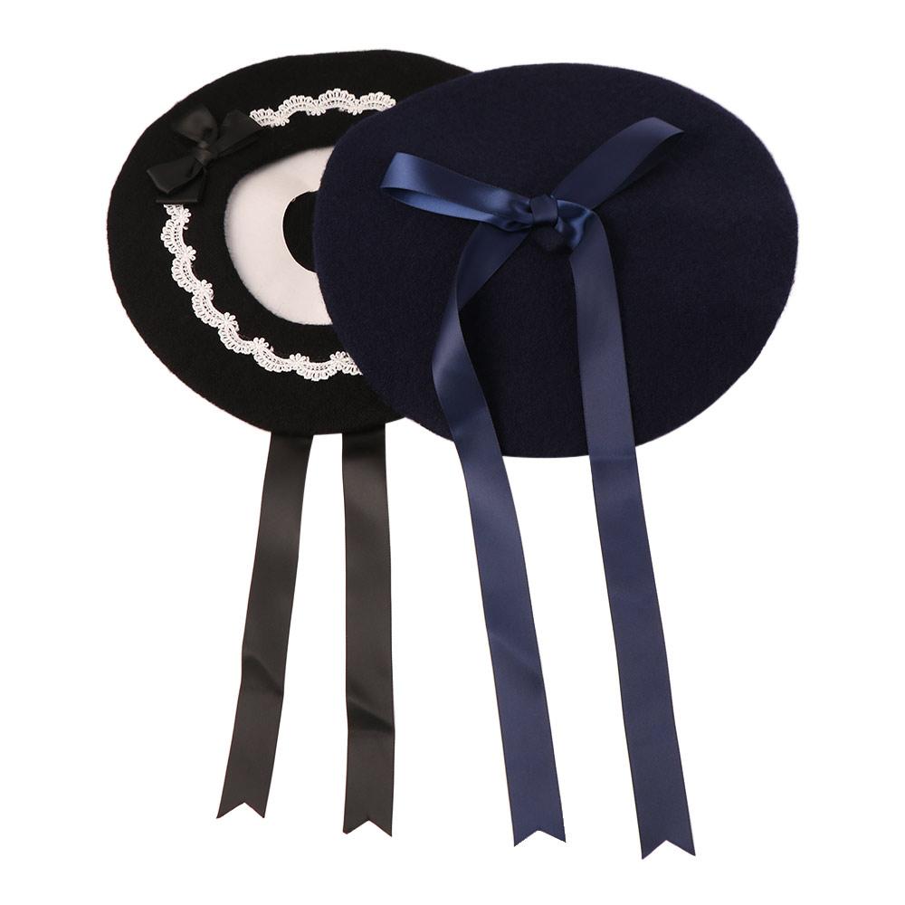 Japanese Style Lolita Beret Warm Painter Hat Y2k Beanie Cap  Female