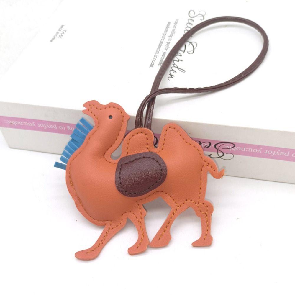 Camel PU Leather Hanger Animal Bag Pendant Lovely Flying Wings Elephant Keychain  Bag Ornament