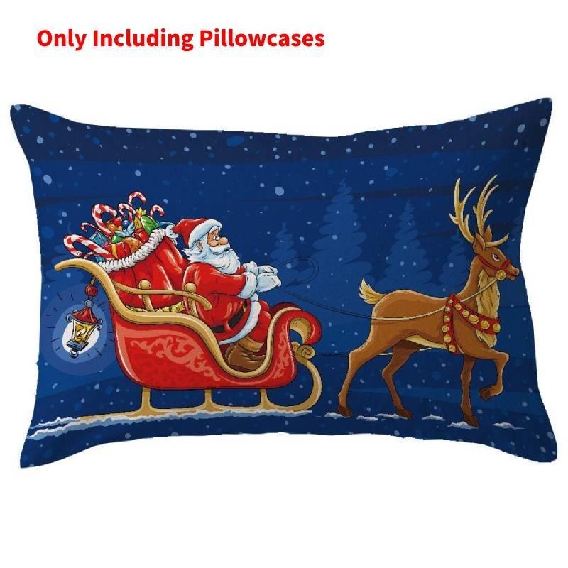Cozy Christmas-themed Linen Pillow Cover For Indoor And Outdoor Spaces