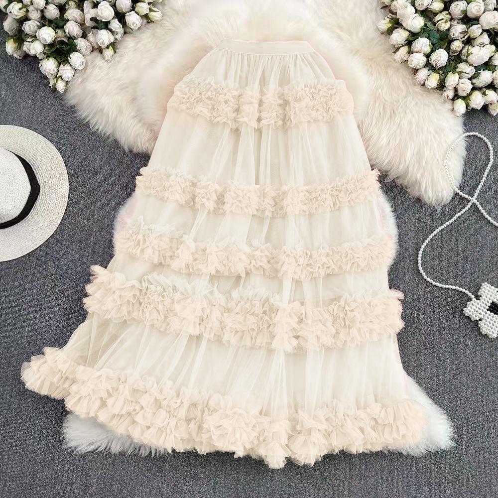 Women s Mesh Skirt, Irregular Skirt, Minimalist Skirt One Size